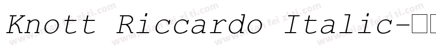 Knott Riccardo Italic字体转换